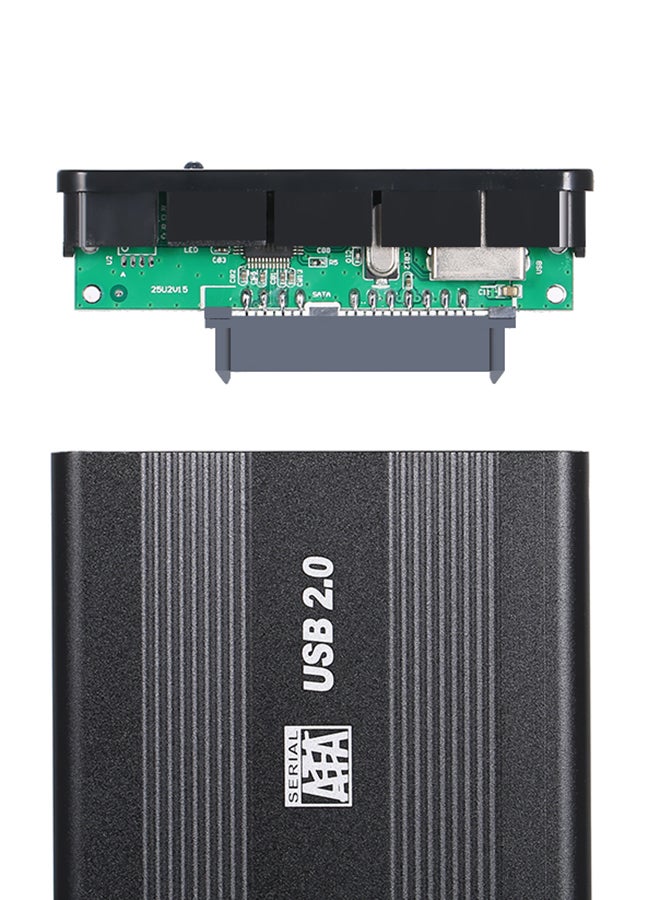 علبة محول من USB إلى SATA لمحرك الأقراص الصلبة مع ملحقات أسود/فضي - Image 5