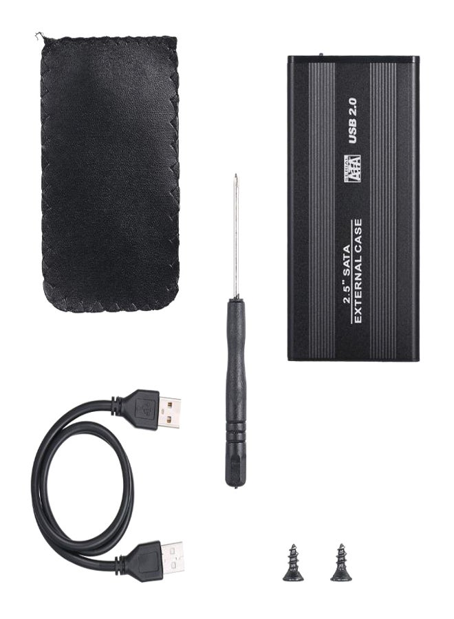 علبة محول من USB إلى SATA لمحرك الأقراص الصلبة مع ملحقات أسود/فضي - Image 1