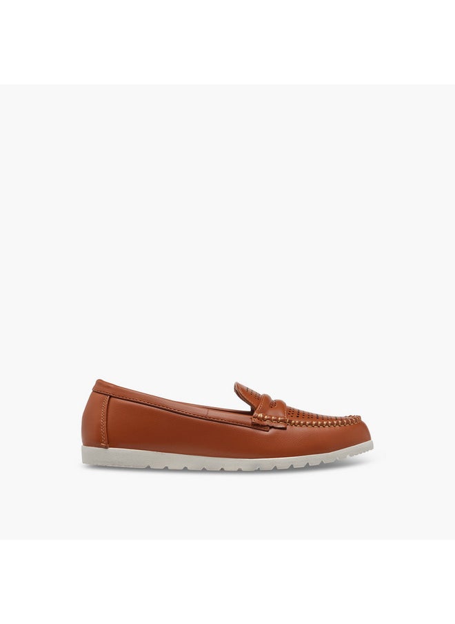 Le Confort Women's Perforation Detail Slip-On Loafers  - Image 3
