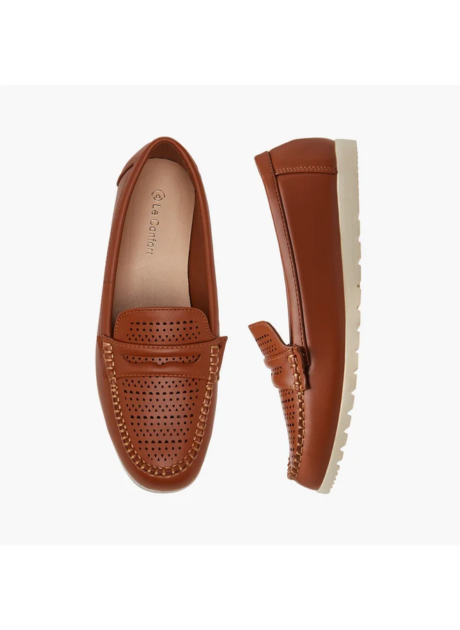 Le Confort Women's Perforation Detail Slip-On Loafers