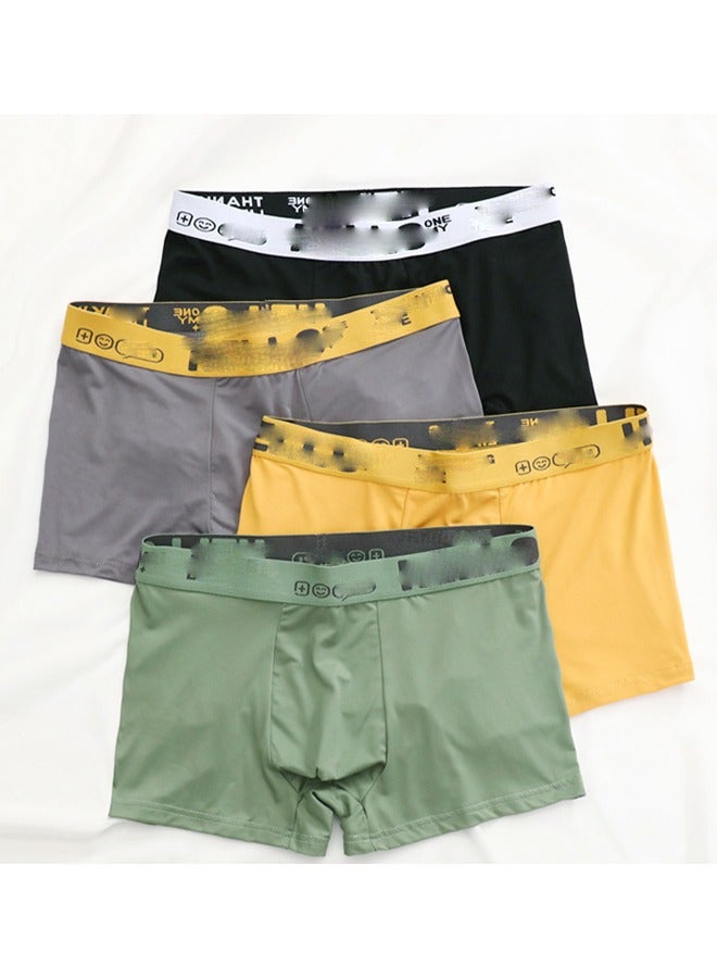 OUTAD 4 * PACK Men's Trunks Boxer Skin Friendly,Breathable and Comfortable, Fashion Men's Boxer Briefs - Image 1
