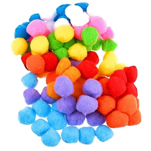 Paraspapermart 200 Pieces Mixed Color Felt Balls Pompom Ball Pom Pom for DIY Sewing Crafts Jewelry Making - Multicolor, 50 mm - Image 1