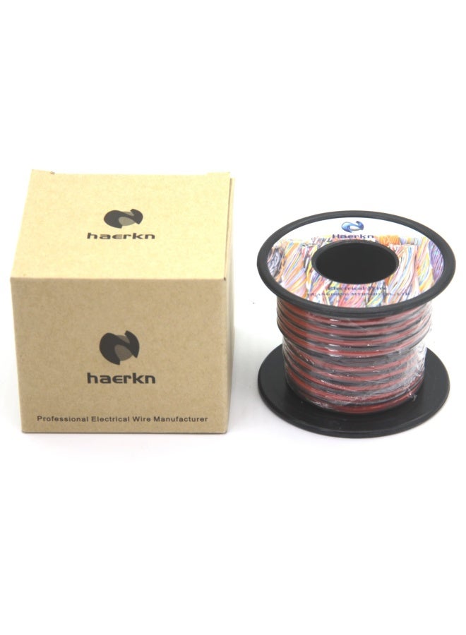 Haerkn سلك كهربائي سيليكون 18 AWG 2 موصل سلك متوازي بطول 60 قدم أسود 30 قدم أحمر 30 قدم 18 قياس ناعم ومرن موصل خيوط خالية من الأكسجين نحاس مطلي - Image 5