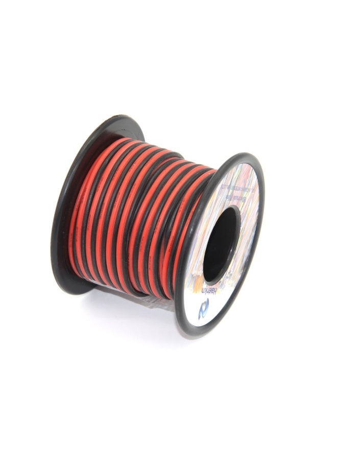 Haerkn سلك كهربائي سيليكون 18 AWG 2 موصل سلك متوازي بطول 60 قدم أسود 30 قدم أحمر 30 قدم 18 قياس ناعم ومرن موصل خيوط خالية من الأكسجين نحاس مطلي - Image 4