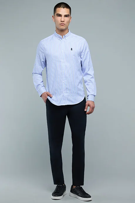 R&b Solid Chinos with Button Closure