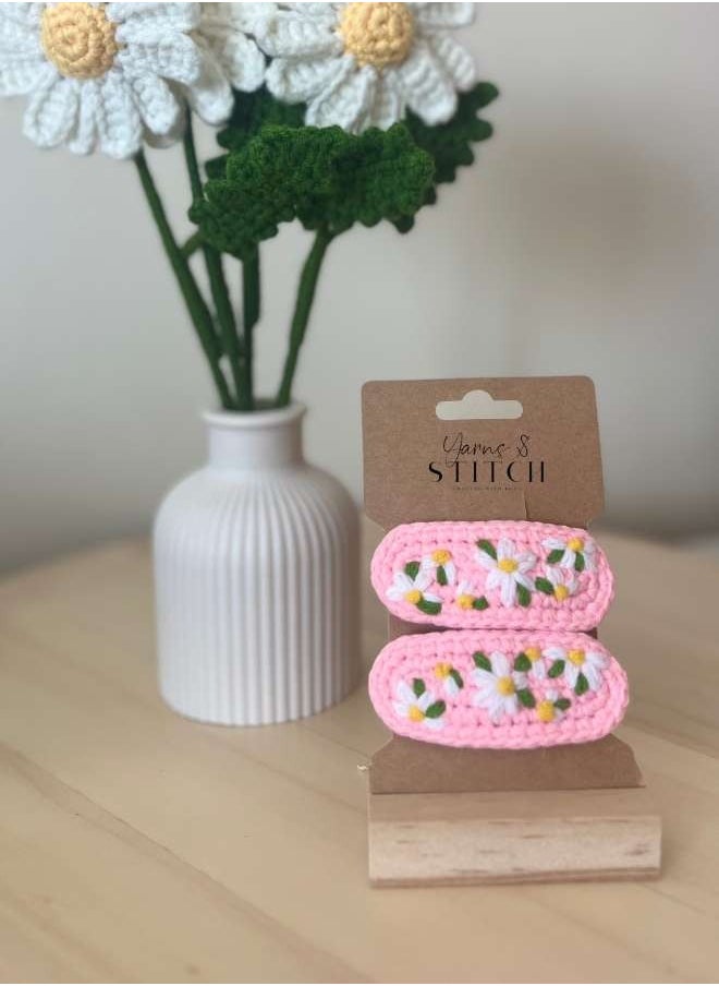 Yarns N Stitch - Daisy Handmade crochet clip - Image 1