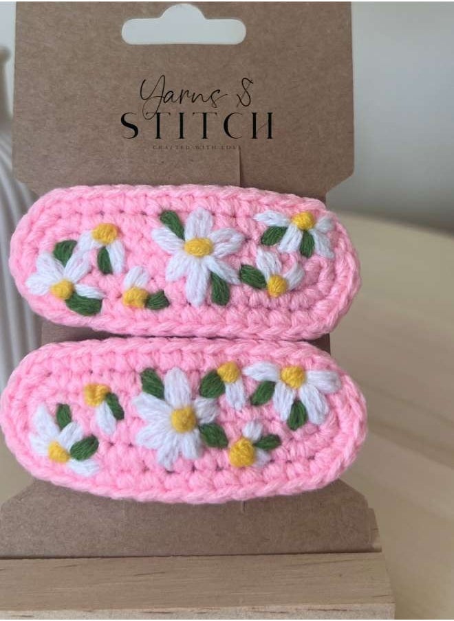 Yarns N Stitch - Daisy Handmade crochet clip - Image 1