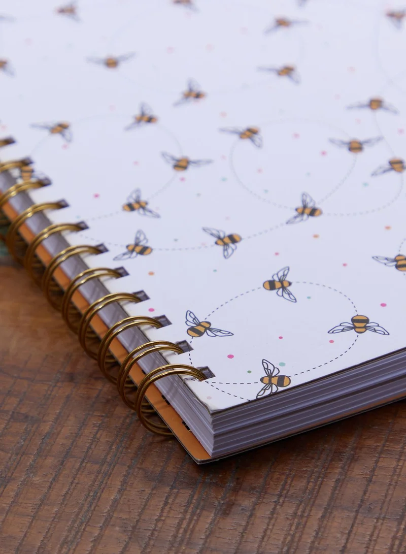 Belly Button Bees A4 Spiral Notebook