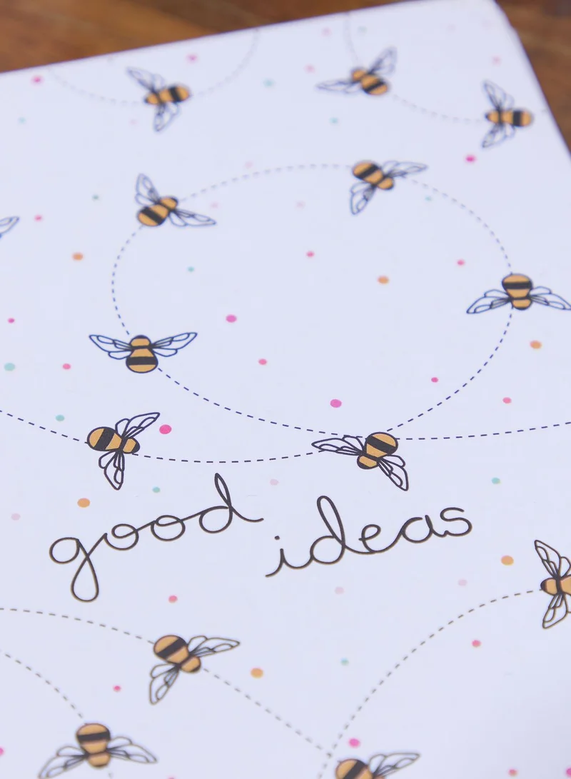 Belly Button Bees A4 Spiral Notebook