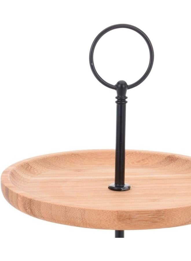 Excellent Houseware Excellent Houseware 2 Tier Bamboo Cake Stand  - Image 5