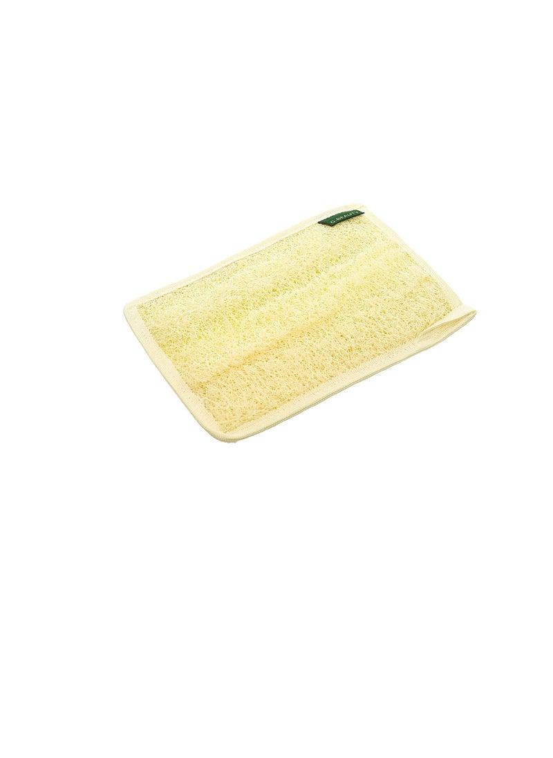 G-BEAUTY G-Beauty GBY-013 Small Natural Rectangular Glove Double Face Massage Loofah For Bath Spa and Shower - Beige  - Image 2