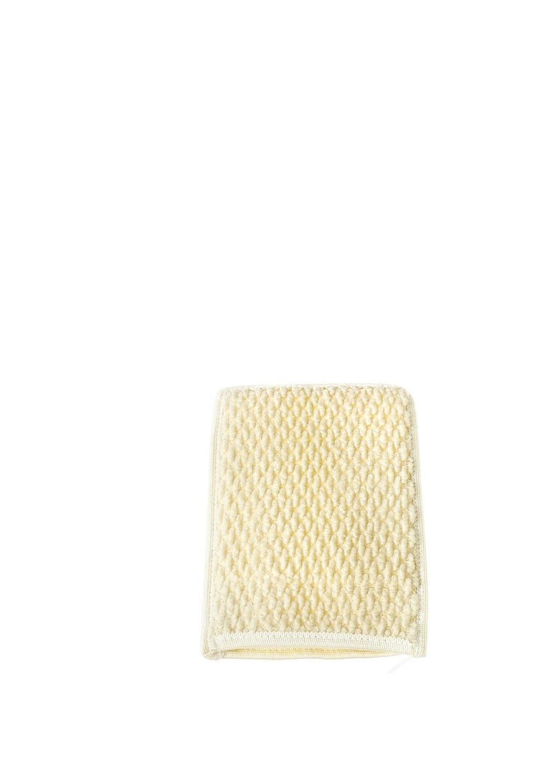 G-BEAUTY G-Beauty GBY-013 Small Natural Rectangular Glove Double Face Massage Loofah For Bath Spa and Shower - Beige  - Image 3