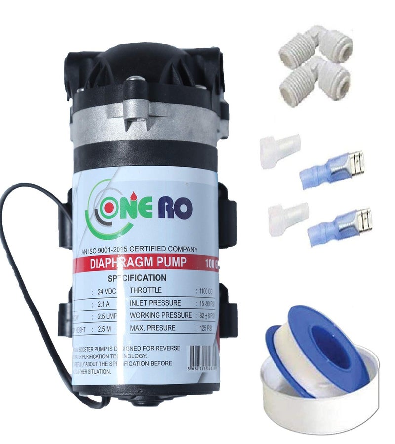 ONE RO Complete Ro Purifier Filter Service kit Of 80 GPD Membrane Water With All Accessories (Service kit with Booster Pump and SMPS) - White & Assorted - Image 2