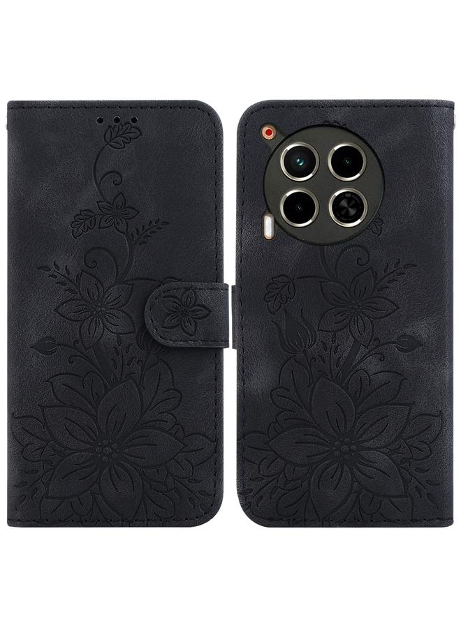 إيروريكس جراب لهاتف Tecno Camon 30 4G / 5G / CL6 / CL7 جراب هاتف جلدي منقوش بزهرة الزنبق - Image 1