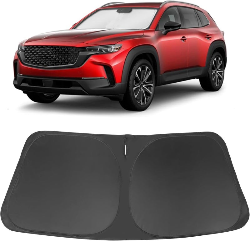 LHFLIVE Windshield Sun Shade Custom Fit for 2023 2024 2025 2026 Mazda CX-50 CX50 Accessories Foldable Sunshade Sun Blocker Protect Car from Sun Rays & Heat Damage Keep Car Cooler - Image 1