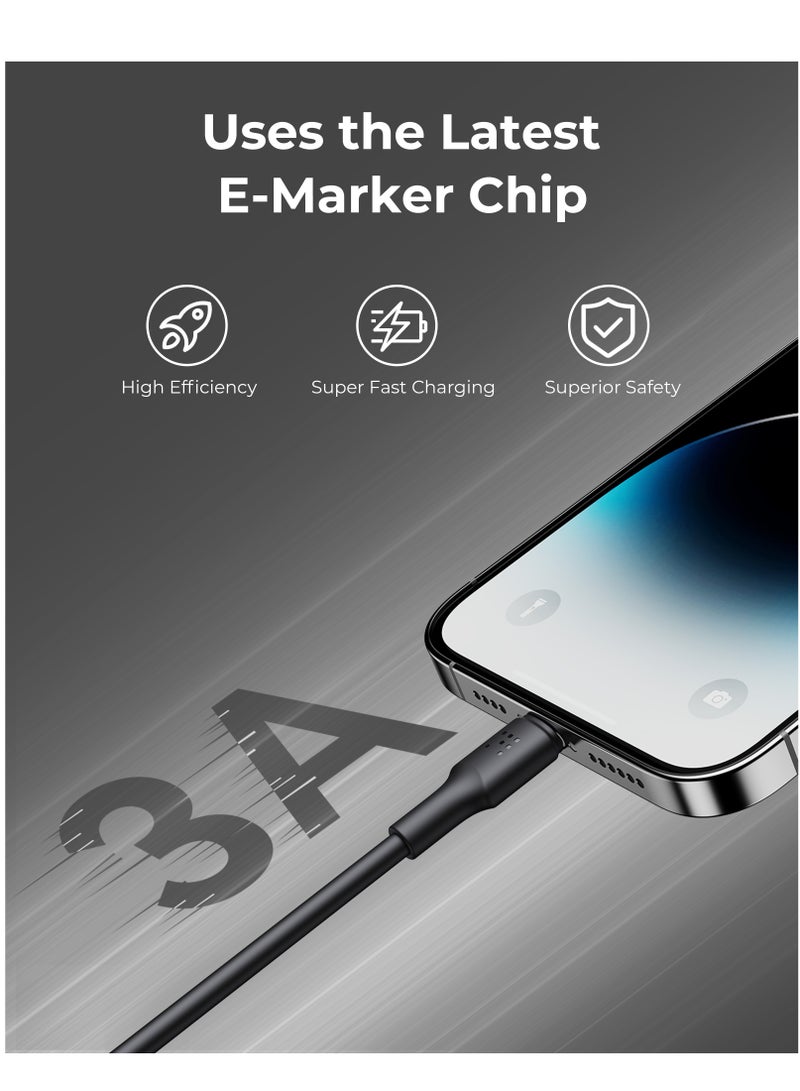 VOLTME iPhone Charger Cable (2m), Voltme USB-C to Lightning Cable for Fast Charging, 30W PD Power Delivery, High-Speed ​​Data Transfer, Durable and Tangle-Free, Compatible with iPhone 14/14 Pro/14 Plus/14 Pro Max, iPhone 13/13 Pro/13 Pro Max/13 Mini, iPhone 12/12 Pro/11/XS/XR/8/8 Plus, iPad Pro, iPad Air, AirPods - Black - Image 2