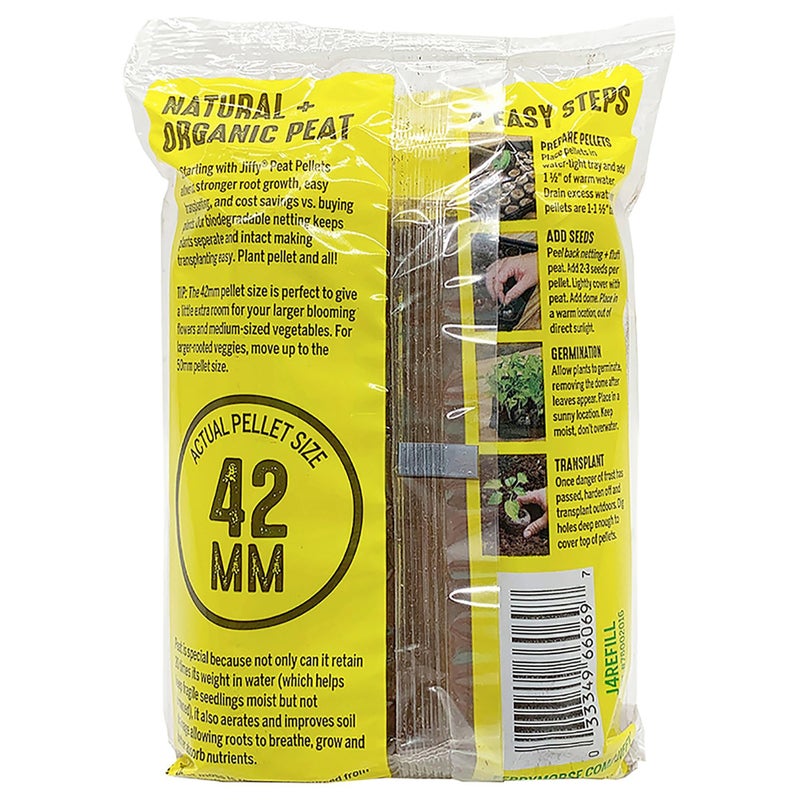 Jiffy Seed Starting 42Mm Peat Pellet Refills - 5 Pack  125 Pellets Total - Image 2