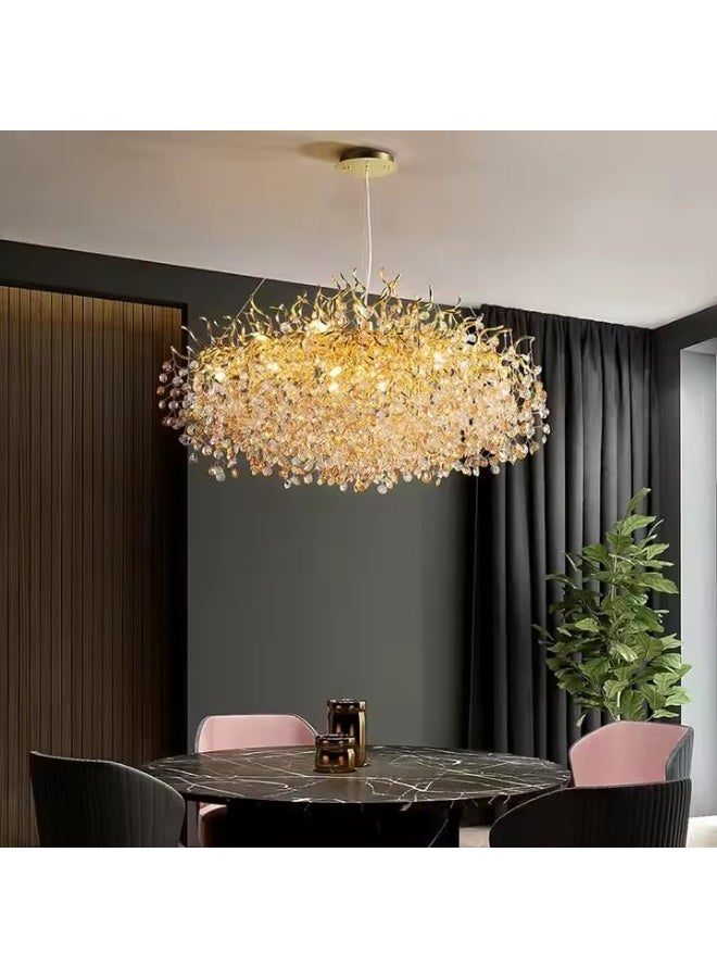 PRIME SOLE Modern Decorative Hanging Chandelier Ceiling Light with Artistic Leaf Design, Luxury Pendant Lamp for Living Room Dining Hall Hotel Lobby Interior Lighting Fixture - Image 3