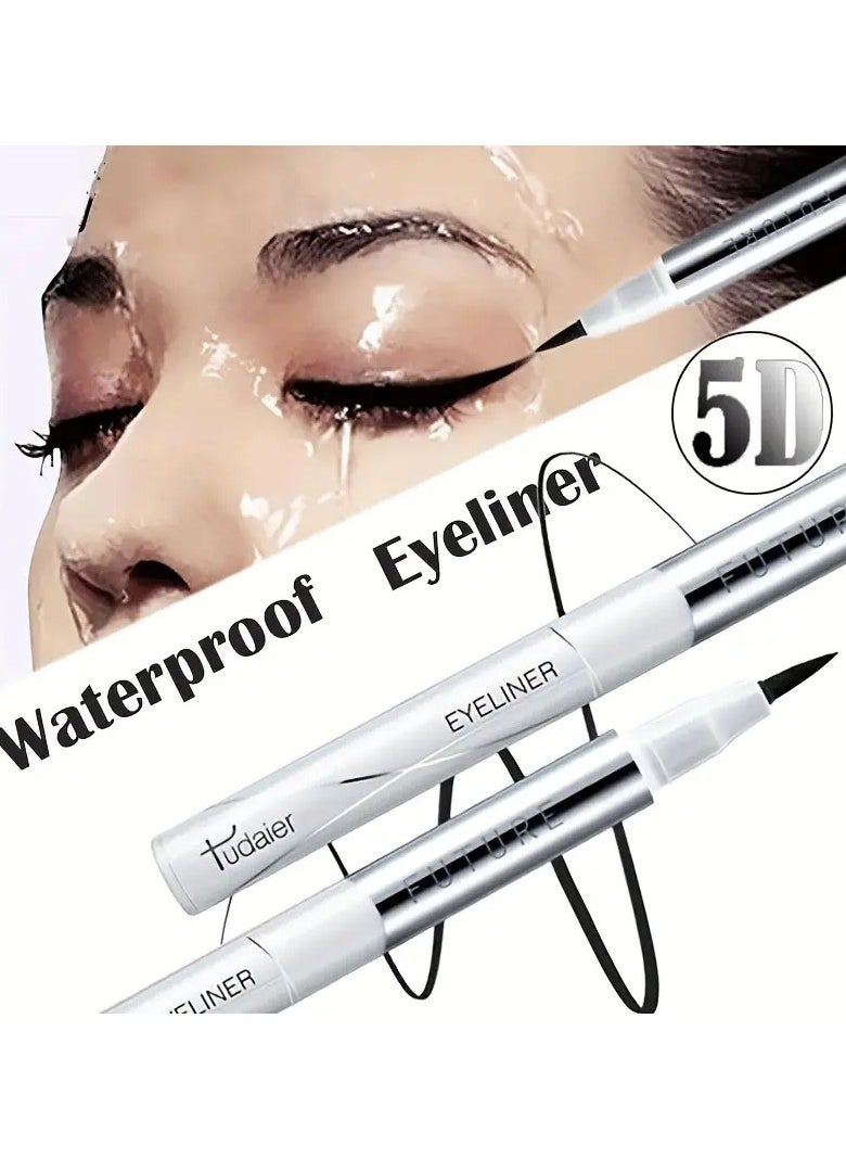 pudaier - Long-Lasting Black Liquid Eyeliner with Fast Drying and Sweat-Proof Formula - Image 1