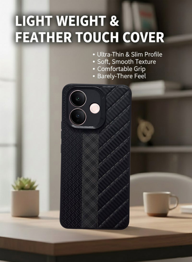 Vivo V60 Lite Silicone Back Case Cover - TPU Silicone Case, Durable & Accurate Cut-outs - Scratch, Dust & Smudge Protection, Shockproof & Water-Proof Cover for Vivo V60 Lite- Black - Image 3