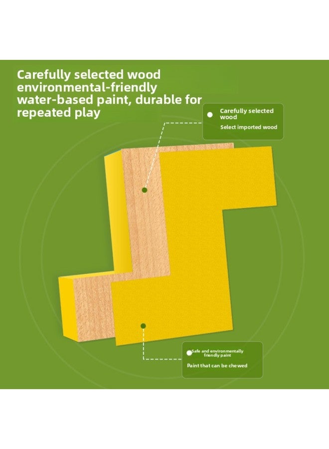 Children's Tetris Puzzle Thinking Logic Block Game Wooden Variables Puzzle Building Blocks Toys Wholesale-Color:MWZ-Logic Block (Game Version) 0.85kg - Image 3