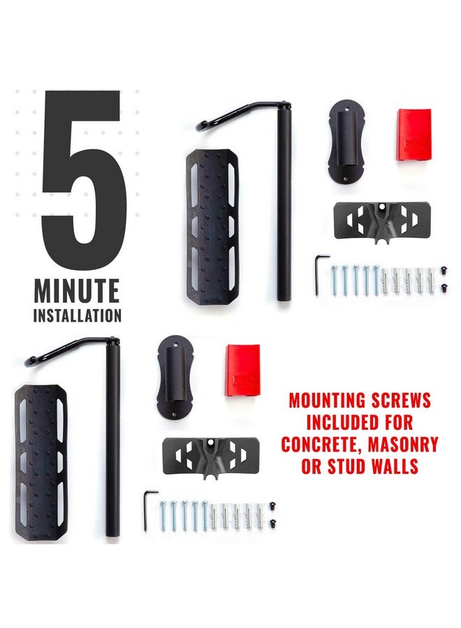 PRO BIKE TOOL Swivel Bike Rack - 2 Pack Indoor Wall Mount for Bicycles in Home and Garage - Vertical Hanging Rack for Space-Saving Storage - Secure Hook for MTB, Road, Hybrid and Kids Bikes - Image 2