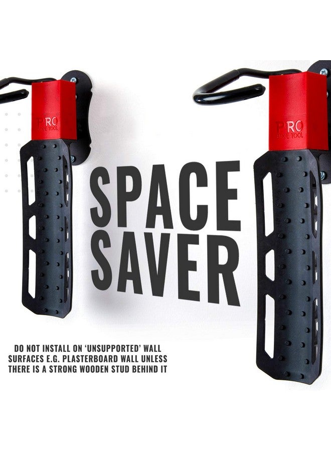 PRO BIKE TOOL Swivel Bike Rack - 2 Pack Indoor Wall Mount for Bicycles in Home and Garage - Vertical Hanging Rack for Space-Saving Storage - Secure Hook for MTB, Road, Hybrid and Kids Bikes - Image 3