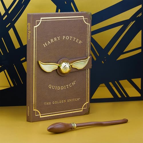 Harry Potter Journal with Broomstick Pen, Hogwarts Faux Leather Hardcover Journal, Golden Snitch A5 Notebook for Kids, Gifts for Girls, Teens, Boys (Brown Wand Pen) - Image 5
