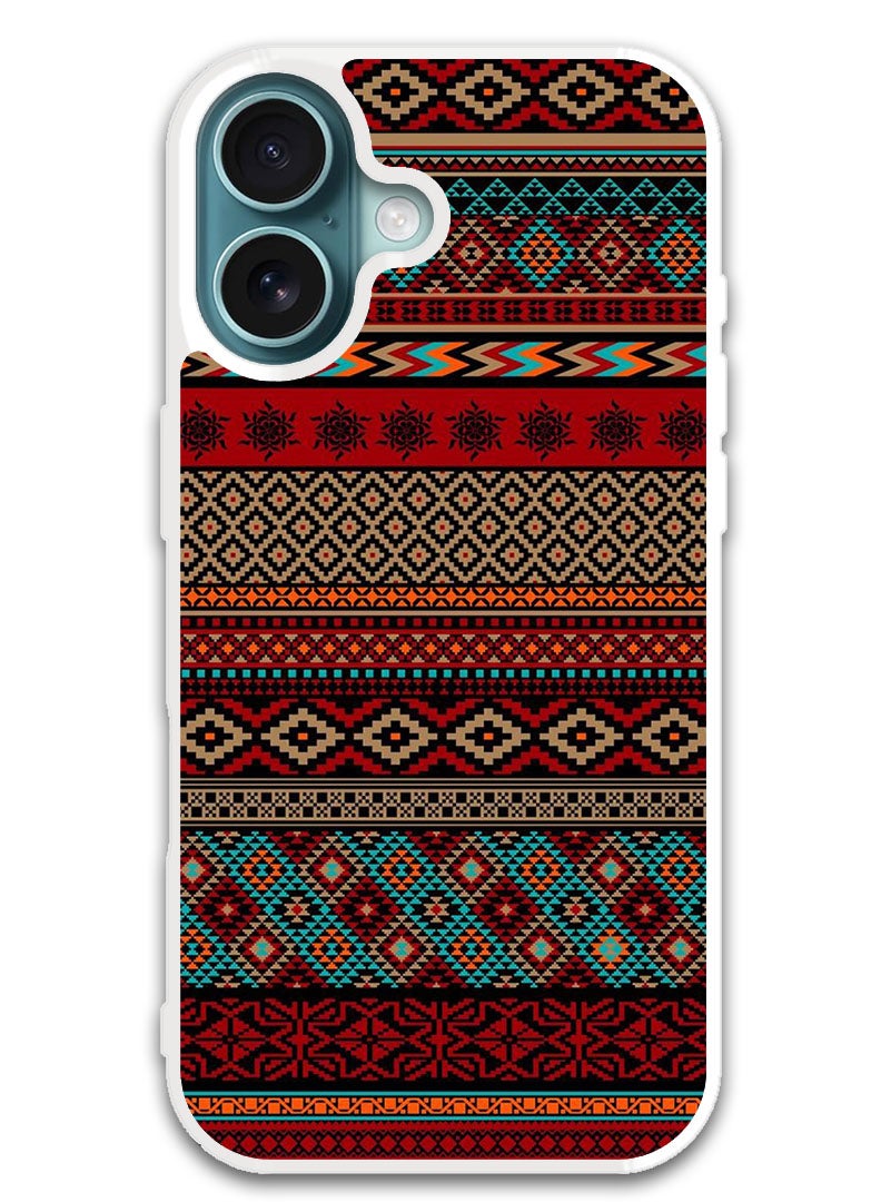 Protective Case Cover For APPLE IPHONE 16 Plus Patterns (White Bumper)