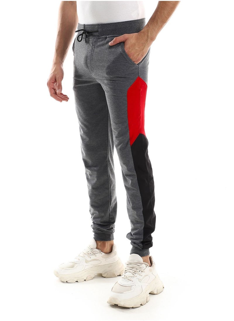Caesar - Detailed Casual Sweatpants With Coloured Side - Image 1
