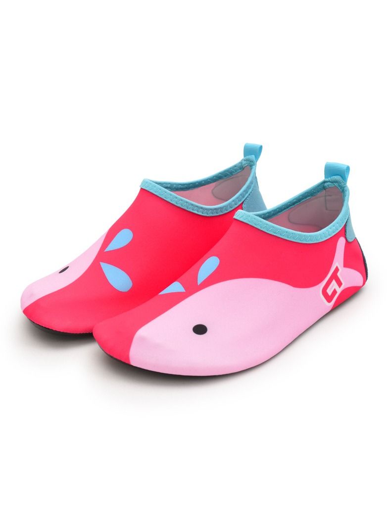 Loquat Children's Beach Shoes, Anti-Skid And Breathable Swimming Shoes Red Whale