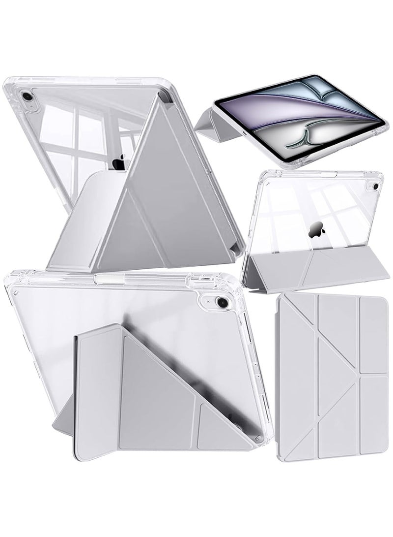 روك بو حافظة هجينة رفيعة لجهاز iPad Mini 7 (A17 Pro) 2024 / iPad Mini 6 2021، [حامل قلم مدمج] غطاء شفاف مقاوم للصدمات مع ظهر شفاف لجهاز iPad Mini الجيل السابع / السادس مقاس 8.3 بوصة - Image 1