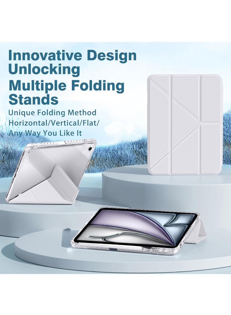 روك بو حافظة هجينة رفيعة لجهاز iPad Mini 7 (A17 Pro) 2024 / iPad Mini 6 2021، [حامل قلم مدمج] غطاء شفاف مقاوم للصدمات مع ظهر شفاف لجهاز iPad Mini الجيل السابع / السادس مقاس 8.3 بوصة - Image 3
