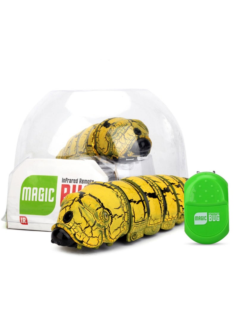 New And Unique Remote Control Yoyo Insect Infrared Sensor Reptile Insect Caterpillar Electric Remote Control Toy (Yellow bug) - Image 1