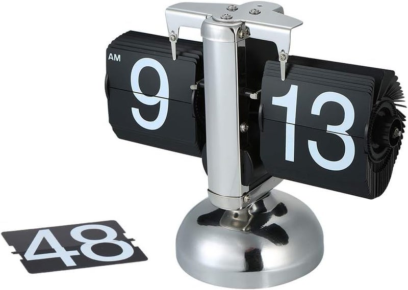 Ostin ساعة أوستين واي فاي بتصميم ريترو عرض التاريخ والوقت التلقائي ساعة كهربائية ساعة منزلية لقاعة المعيشة بدون بطارية - Image 2