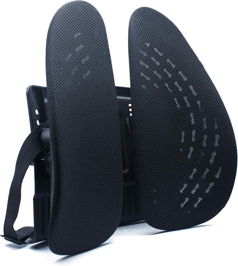 MAPPLE CREATION Lumbar Pillow for Office Chair Car Seat Lumbar Support Cushion for Black Support Back Pain Relief Improve Posture with Adjustable Strap and Breathable 3D MeshBlack