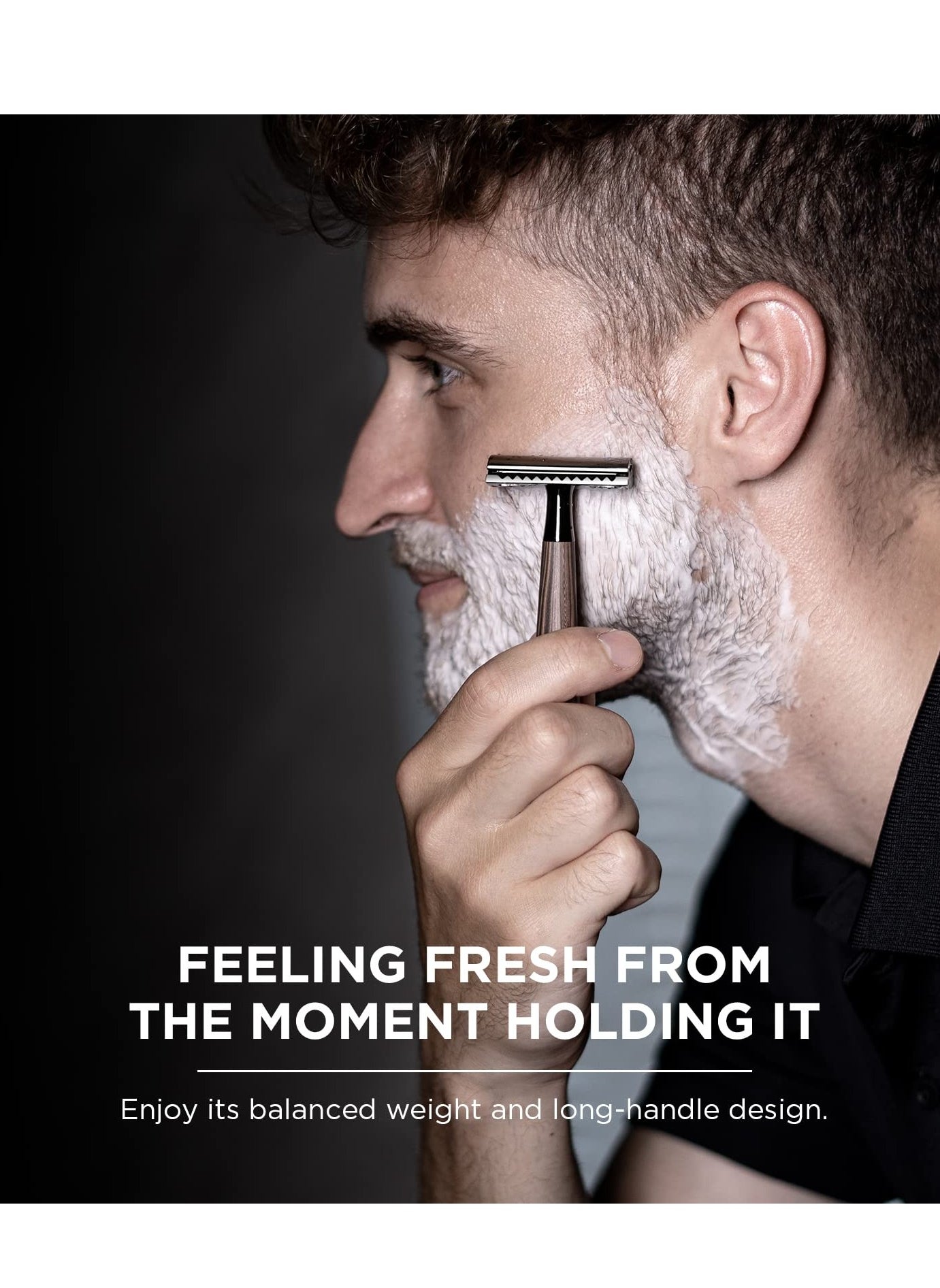 Double Edge Safety Razor, Faux Wood Zinc Alloy Handle Razor with 5 Swiss Stainless Steel Blades, Heavy Duty Eco-Friendly Razor for Shaving, Gift Packed Visit the SINAHET Store - https://f.nooncdn.com/p/pzsku/Z06154EBD55317A27A7D2Z/45/_/1725438097/cc590cd9-7c71-4785-b211-0063110dcb06.jpg?format=jpg&width=original