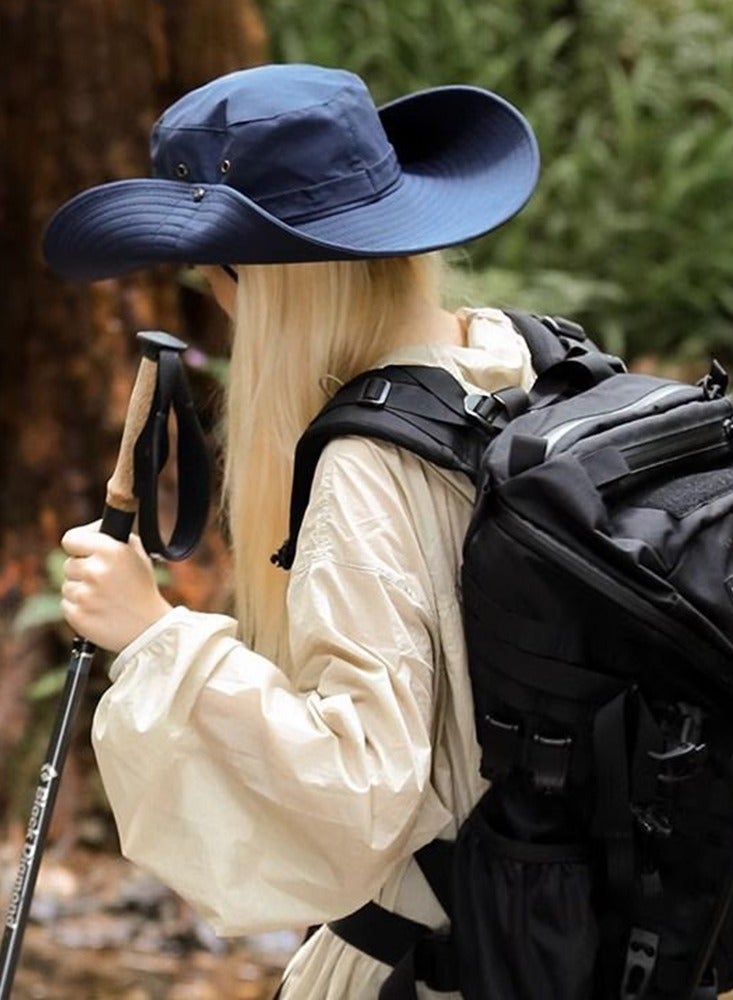 Unisex Outdoor Camping Mountain Climbing UV Protect Fisherman Hat With Detachable Band Summer Sunscreen Boonie Hat For Travel Fishing Hiking - Image 3