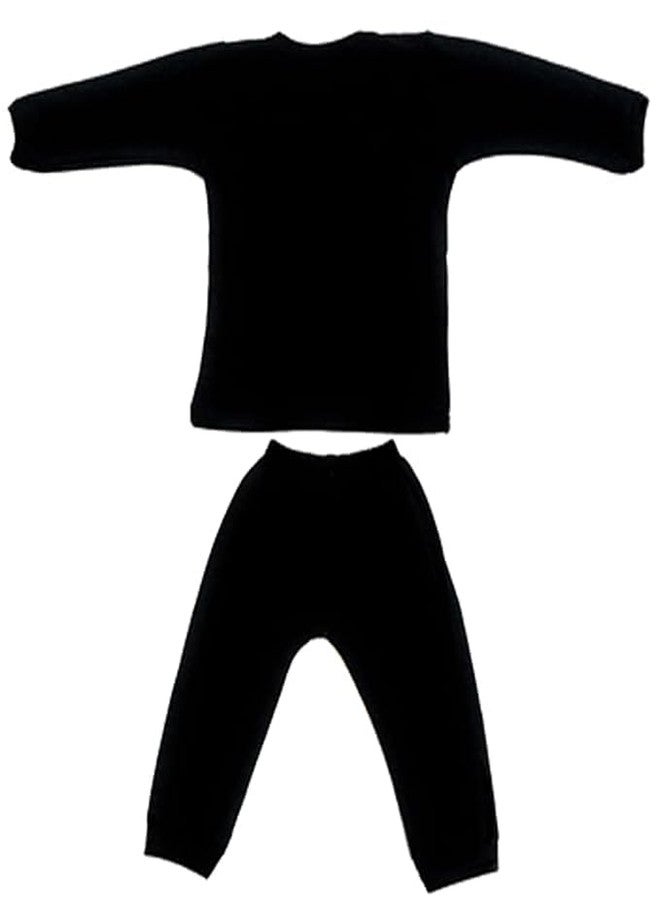 SKMODEL STYLISH Baby Cotton Outfit Set, Long Sleeve T-Shirt with 'I Love My Mom' Print and Pants, Black, 2 Piece (Baby, Black, 3 Year-4 Year) - Image 2