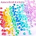 Niceup 200pcs Kids Gemstones Toys for Pirate Treasure Princess Party Favor Pool Diving Gems Vase Filler Plastic Acrylic Fake Jewels Decors with Heart Diamond Drop Oval Rectangle Square Triangle - Image 4