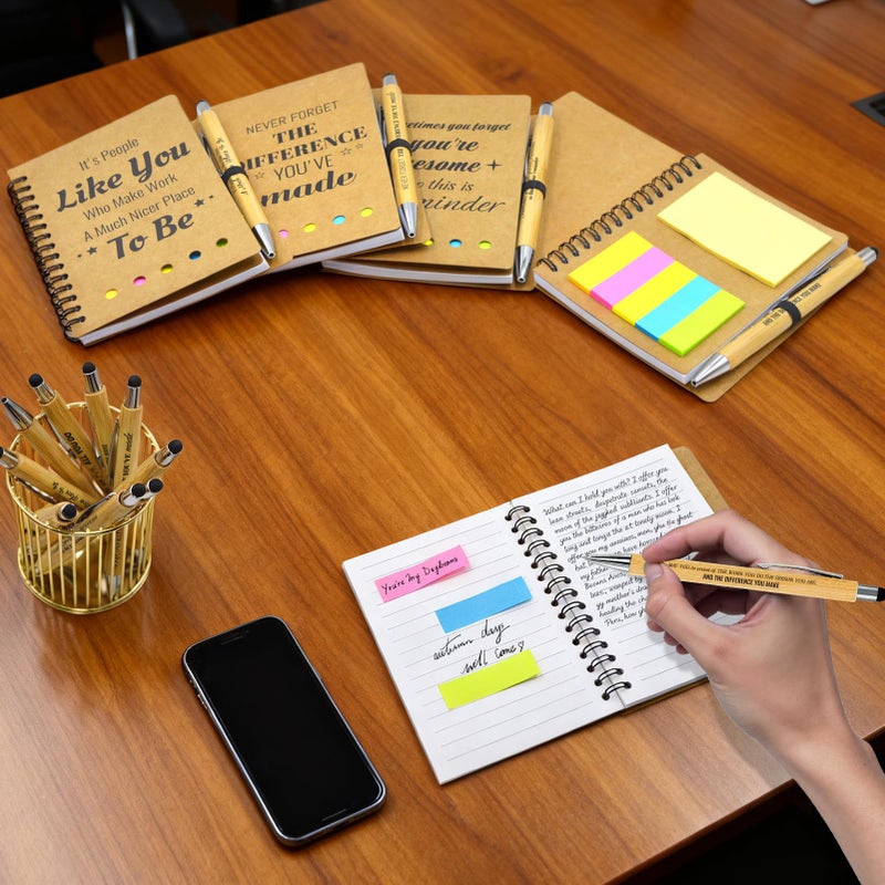 Tarevaniwa 60 Pcs/30 Sets Employee Appreciation Gifts Bulk - Inspirational Spiral Notebooks with Motivational Pens, Thank You Gifts, Valentines Gift for Staff, Coworkers,Teacher, Team, Nurse, Office & School - Image 4
