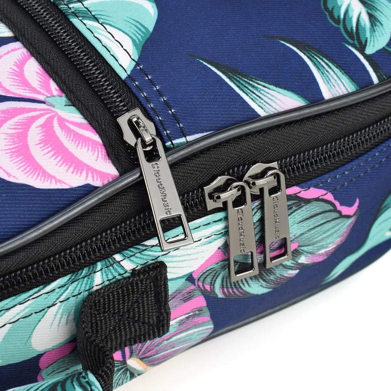 CLOUDMUSIC Ukulele Case Gig Bag Padded Backpack For Soprano 21" Inch(soprano,Hawaii Hibiscus In Dark Blue) - Image 2