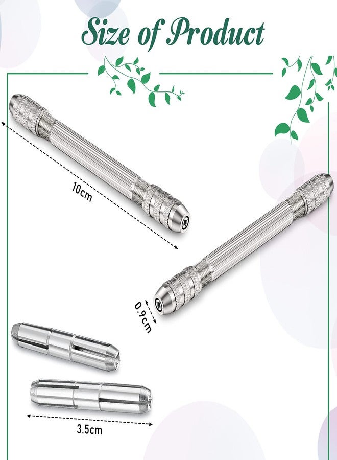 Zhehao Double Ended Pin Vise DIY Hand Drill Pin Vise Resin Drill Wire Twisting Tools with Copper Collet Copper Jewelry Making Tools for DIY Hairpin Keychain Bracelets Necklace - Image 2