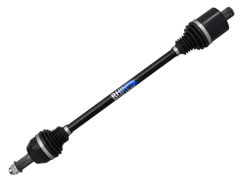 SuperATV Heavy Duty Rhino Brand Front Axle for 2016 Honda Pioneer 100010005 1 Front Axle Made of 4340 Chromoly Steel Synthetic Grease to Keep CVs Cool Maximized CV and Shaft Size
