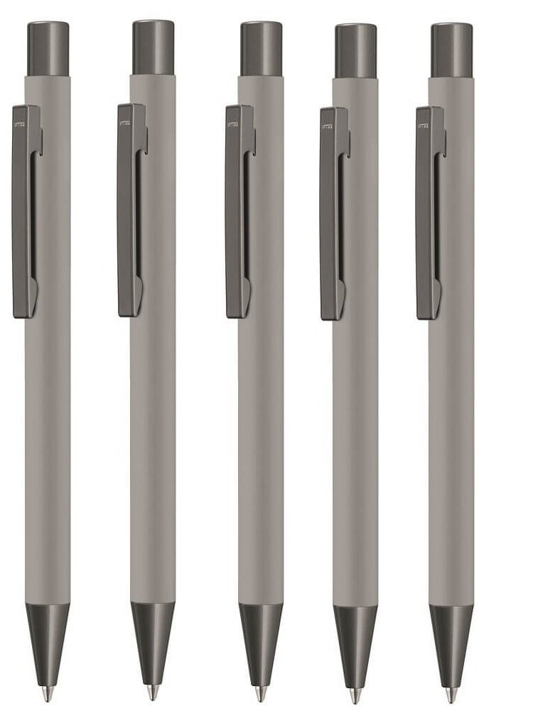 Uma Pack of 5 UMA Retractable Ballpoint Pen Grey - Image 1