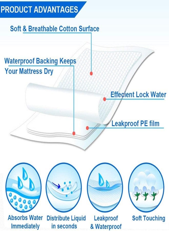 Tinkle Med Maxsorb Disposable Underpads/Under Sheets, Incontinence Bed Pad/Mat/Cover/Pee Pad, Waterproof & Absorbent Bed Wetting Protection Sheets for Adults Patients & Hospitals, Blue, 60x45cm, 11 Pc - Image 4