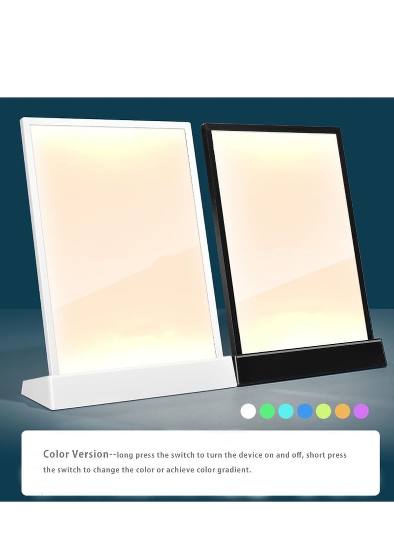 Eckek   LED Sign Holder Clear Sign Holder with LED Light Box, Table Menu Display Stand with Color Lights LED Menu Board A4