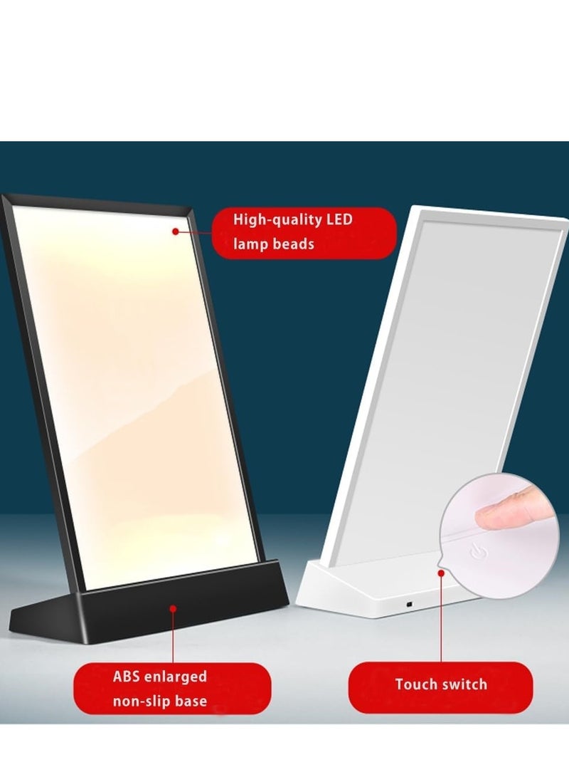 Eckek   LED Sign Holder Clear Sign Holder with LED Light Box, Table Menu Display Stand with Color Lights LED Menu Board A4