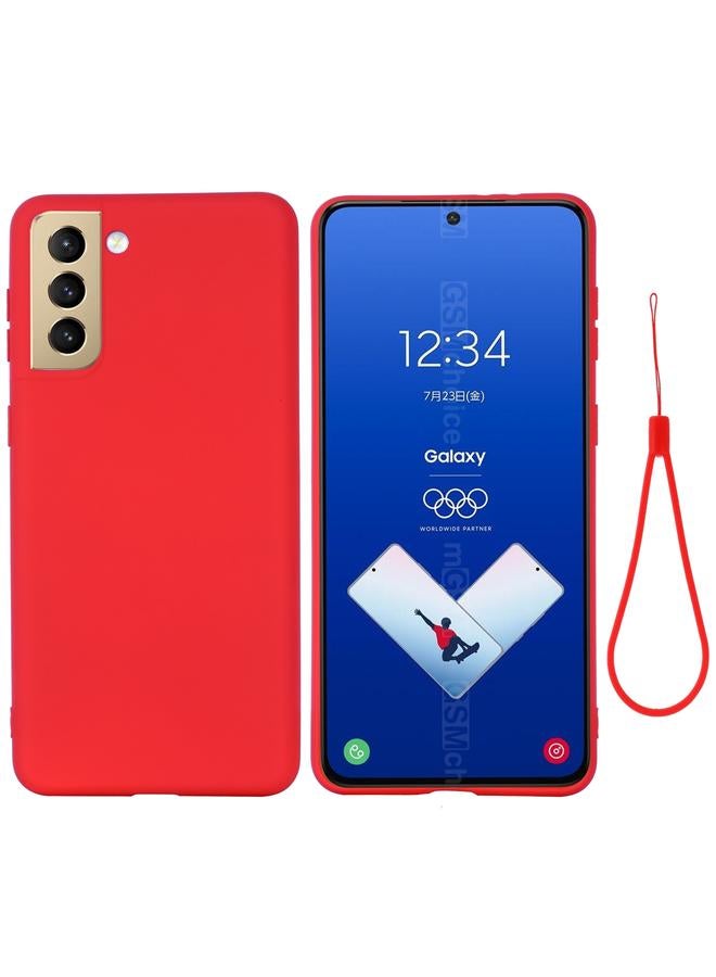 S-TOP Case For Samsung Galaxy S21 FE 5G Pure Color Liquid Silicone Shockproof Full Coverage Case - Image 1