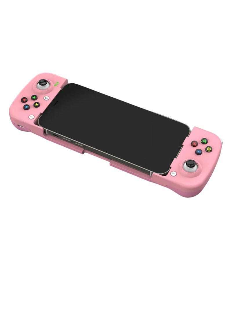 Beauenty Mobile Game Controller, Bluetooth 5.0 Wireless Stretchable Gamepad, Ergonomics Design Plug And Play Game Controller, Non Slip Grip Retractable Joystick For Mobile Phone, (Pink) - Image 1